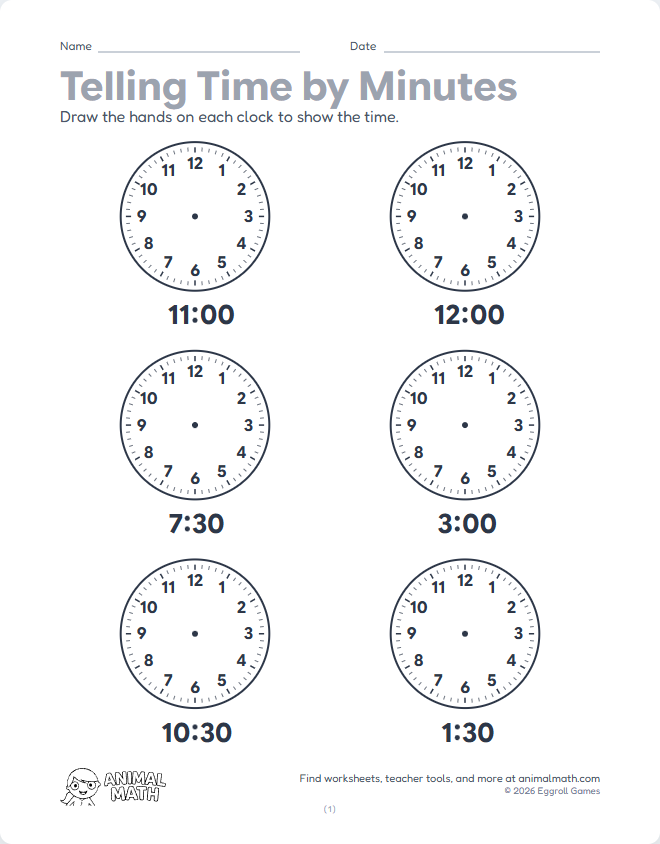 Draw Clock Hands - Minutes preview