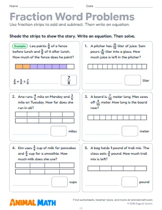 Fraction Word Problems