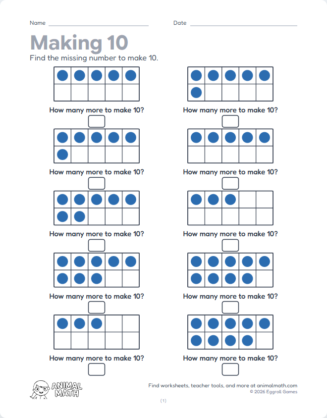 Making 10 - Ten Frames (Set 2) preview