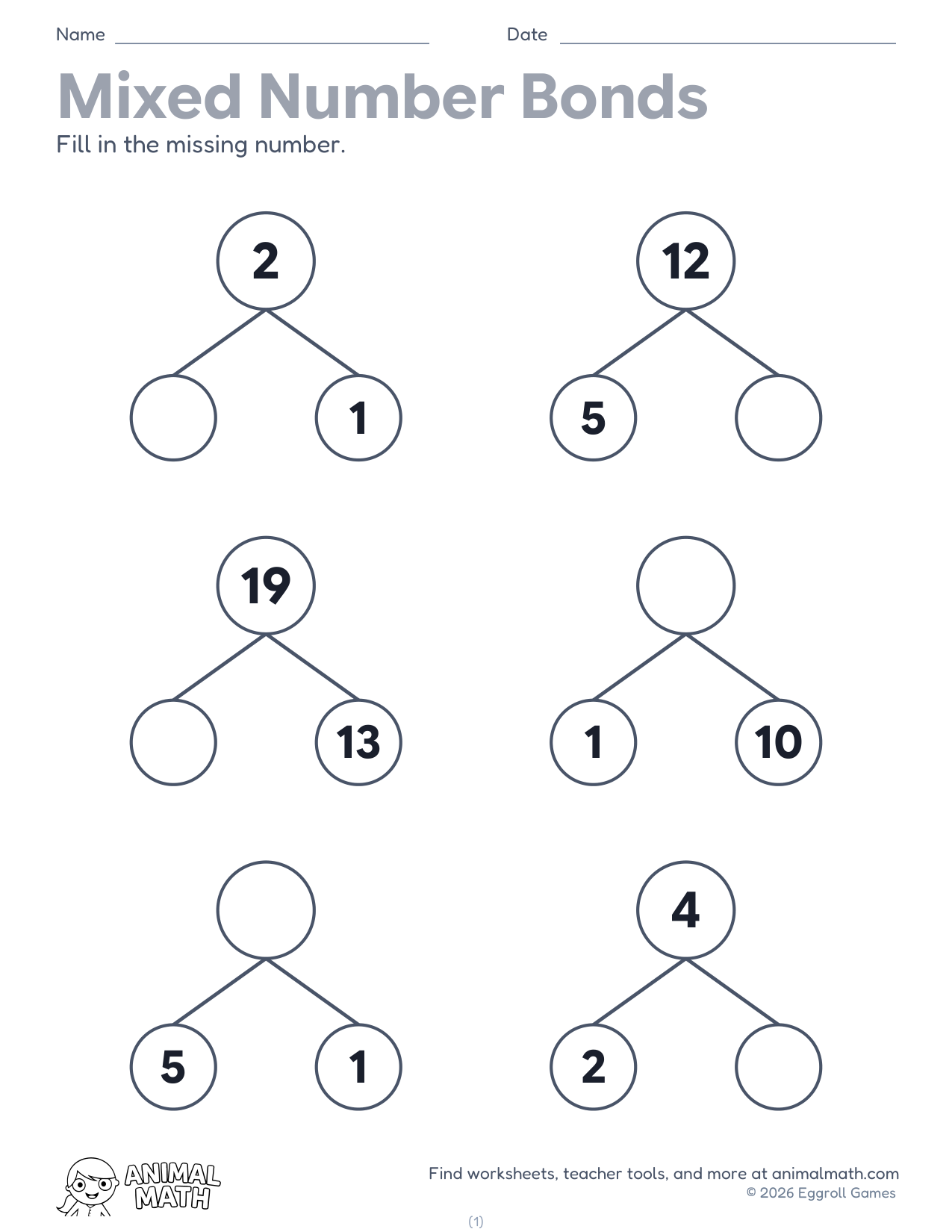 Number Bonds to 20 preview