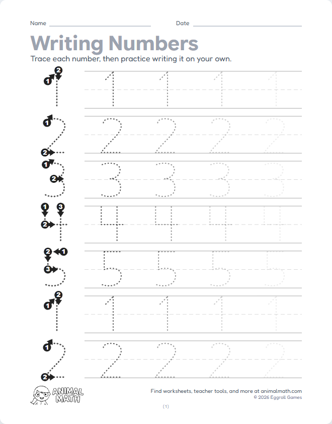 Number Tracing - Small preview