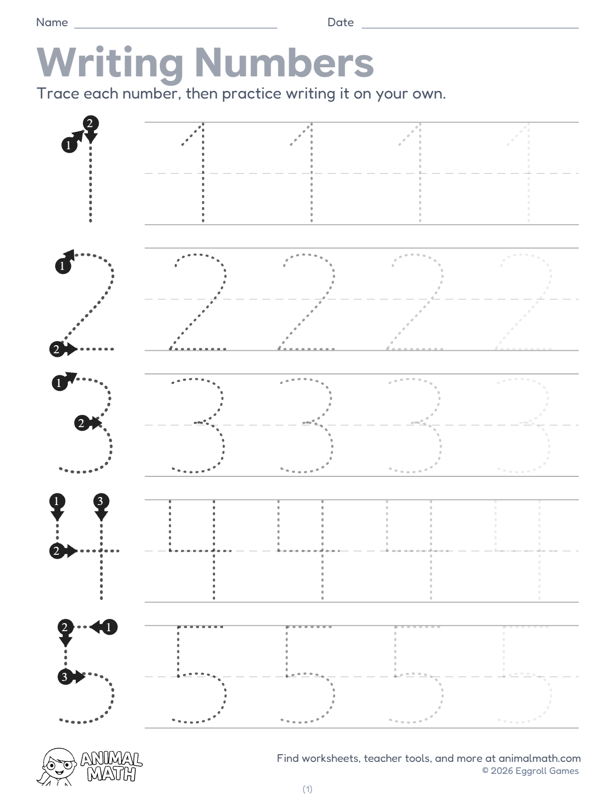 Writing Numbers preview